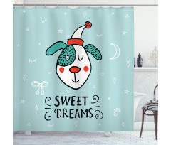 Funny Cartoon Dog Shower Curtain