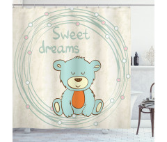 Teddy Bear Sleep Shower Curtain