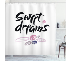 Calligraphy Words Shower Curtain