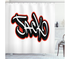 Graffiti Font Male Name Shower Curtain