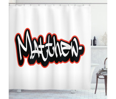 Hip-hop Street Art Name Shower Curtain