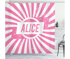 Pink Color Grunge Look Shower Curtain