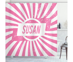 Female Name Grunge Shower Curtain