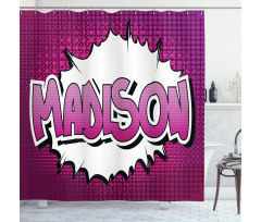 Girls Birthday Cartoon Shower Curtain