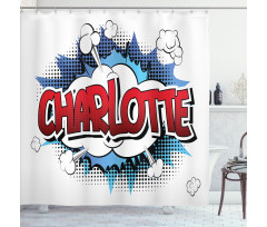 Female Name Cartoon Shower Curtain