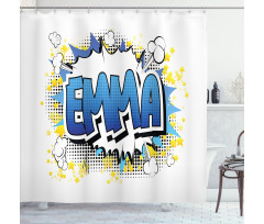 Youthful Teen Comic Book Shower Curtain