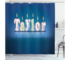 Celebration Candle Font Shower Curtain
