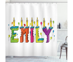 Colorful Cartoon Balloons Shower Curtain