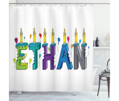 Candles Balloon Shower Curtain