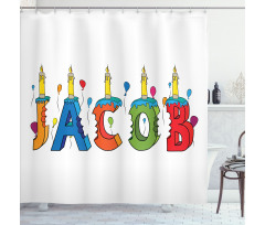 Colorful Name Shower Curtain