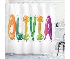 Medieval Girl Name Party Shower Curtain