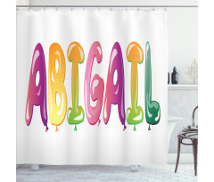 Father's Joy Girl Name Shower Curtain