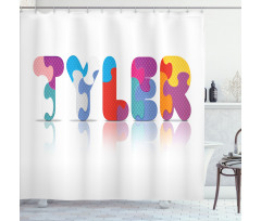 Arrangement of Letters Shower Curtain