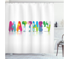 Colorful Baby Name Shower Curtain