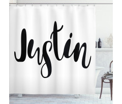 Modern Popular Male Name Shower Curtain