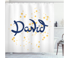 Lettering Style Name Shower Curtain
