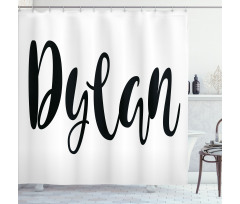 Font Design Shower Curtain