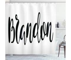 Widespread Name Pattern Shower Curtain