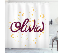 Traditional Girl Name Shower Curtain