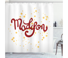 Cursive Alphabet Design Shower Curtain