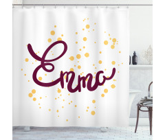 Girl Name Curved Font Shower Curtain