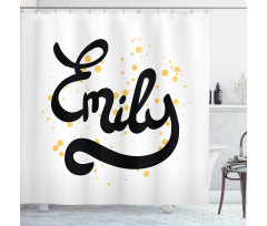 Modern Calligraphic Font Shower Curtain