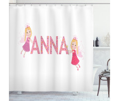 Nursery Themed Lettering Shower Curtain