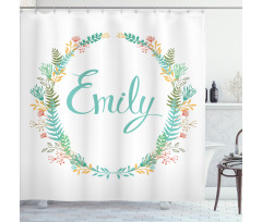 Vintage Leaves Design Shower Curtain