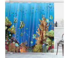 Underwater World Exotic Shower Curtain