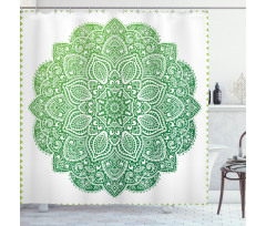 Ornate Floral Design Shower Curtain