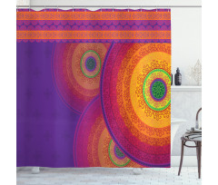 Colorful Mandala Motif Shower Curtain