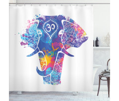 Elephant Paint Smears Shower Curtain