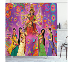 Woman Paisley Shower Curtain