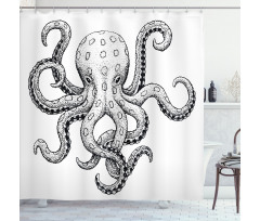 Sea Animal Artwork Shower Curtain