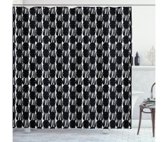 Abstract Monsters Retro Shower Curtain