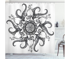 Nautical Mandala Art Shower Curtain