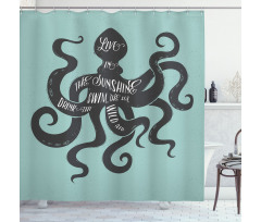 Inspiration Message Graphic Shower Curtain