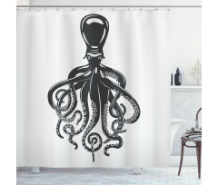 Contemporary Sea Animal Shower Curtain