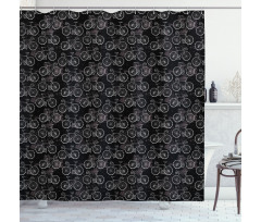 Vintage Bikes Grunge Shower Curtain