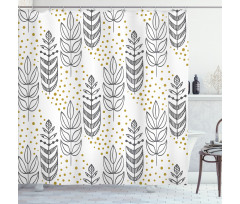 Herbs Leaves Artwork Shower Curtain