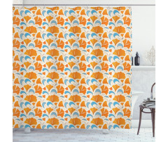 Modern Floral Design Shower Curtain