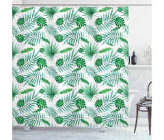 Watercolor Leafage Shower Curtain