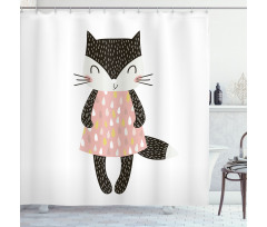 House Pet in Dress Shower Curtain