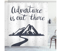 Mountain and Road Shower Curtain