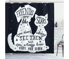 Friends are Like Stars Shower Curtain