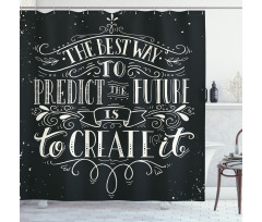 Grunge Hand Lettering Shower Curtain