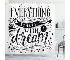 Dream Words Shower Curtain