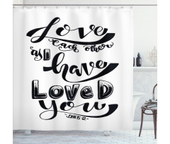 Love Each Other Shower Curtain