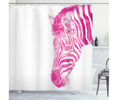Animal Head Vibrant Shower Curtain