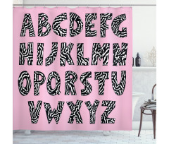 Funky Letters Trippy Shower Curtain